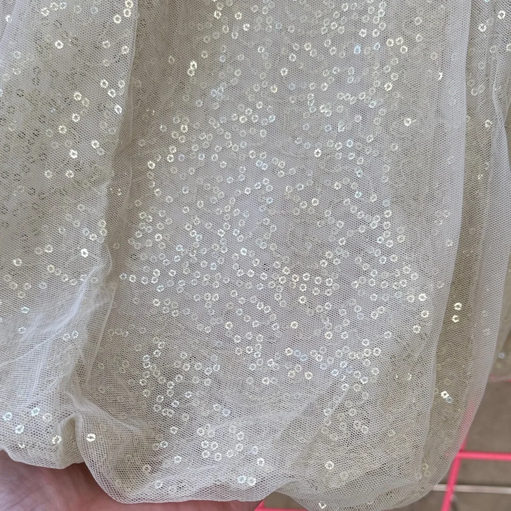 Gorgeous and Super Sparkly GAP Cream Bubble Dress